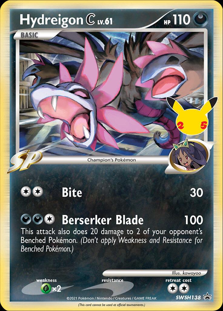 Hydreigon C #SWSH138 from Celebrations Pokémon card set